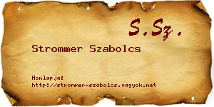 Strommer Szabolcs névjegykártya